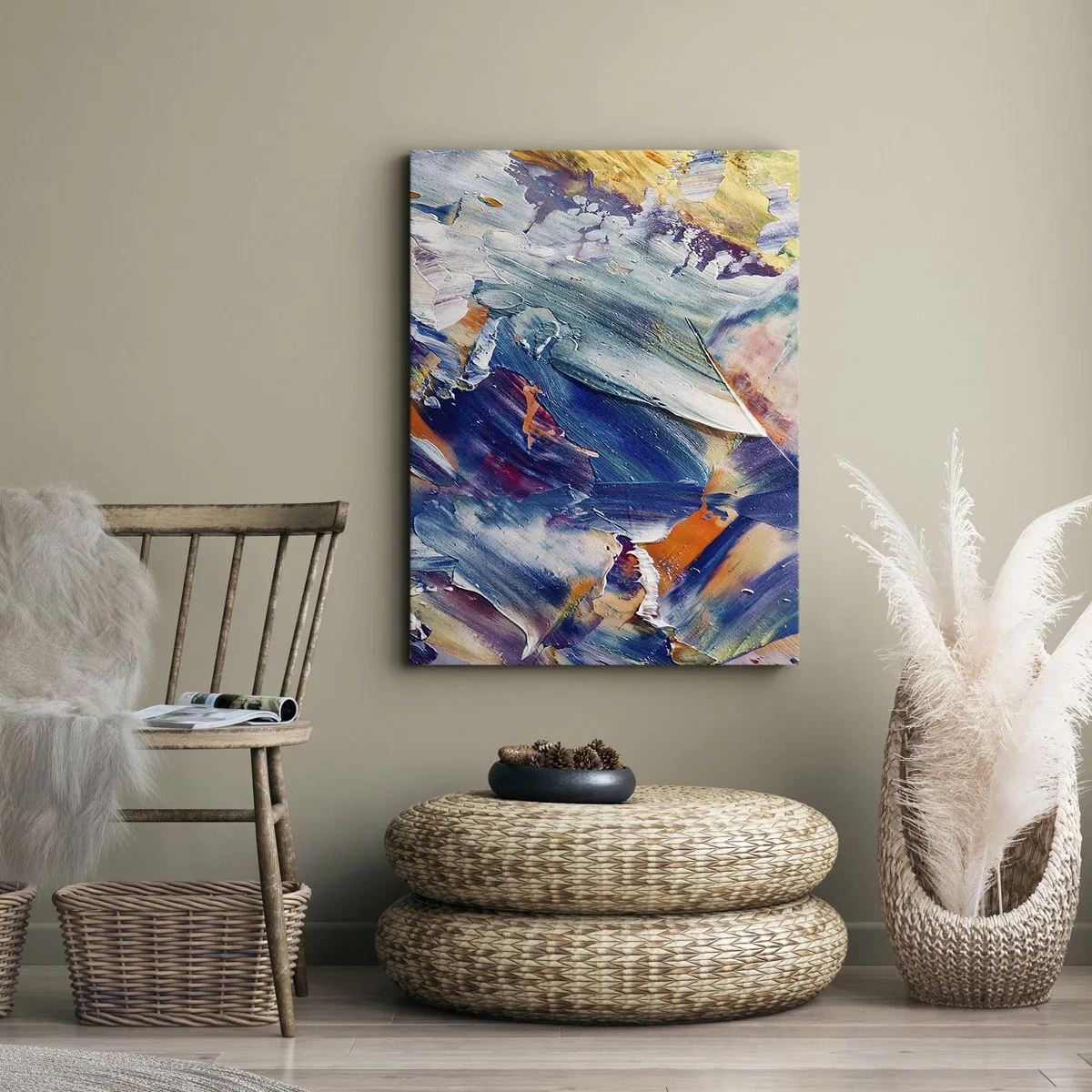 Obraz na plátně - Chaos barev - 70x100 cm