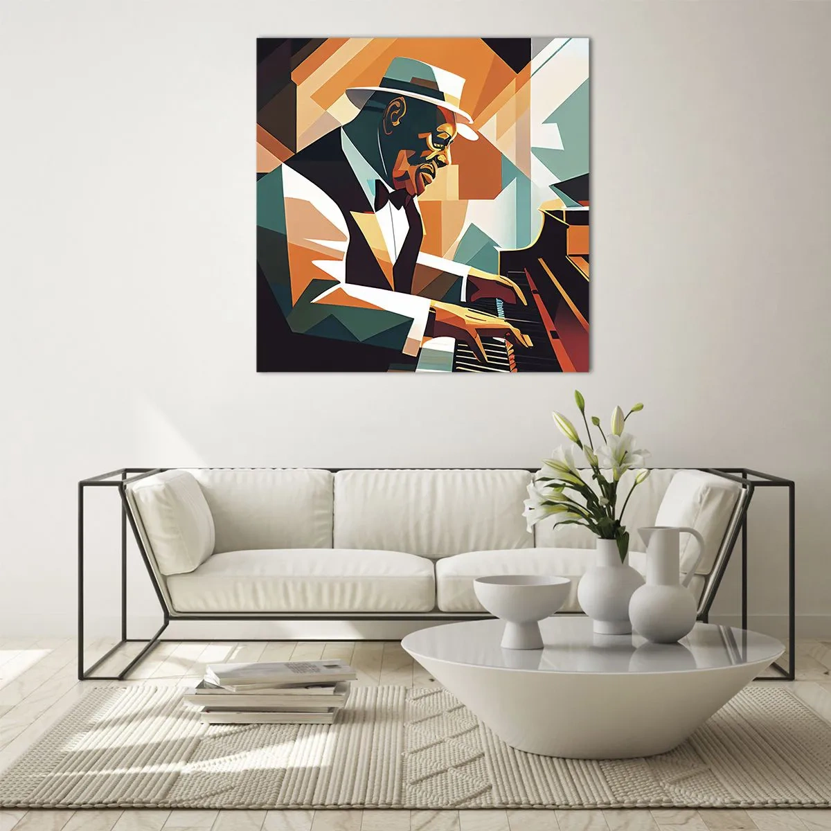 Obraz na skle - Celý tento jazz - 70x70 cm