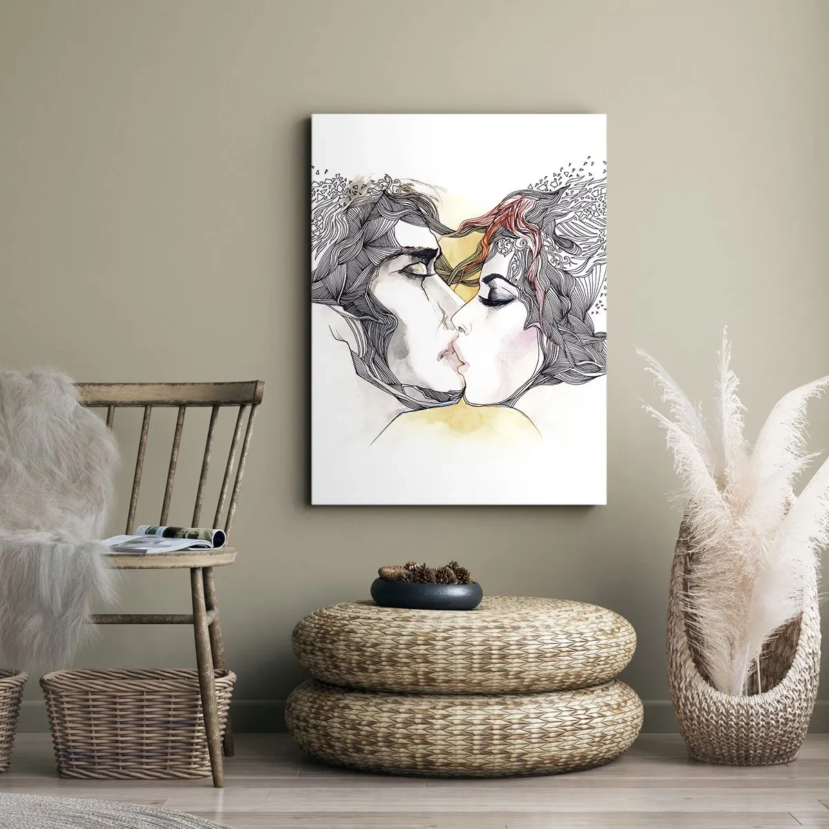 Obraz na plátně - Svět neexistuje - 65x120 cm