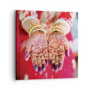 Obraz na plátně - Připravená chytit štěstí - 30x30 cm