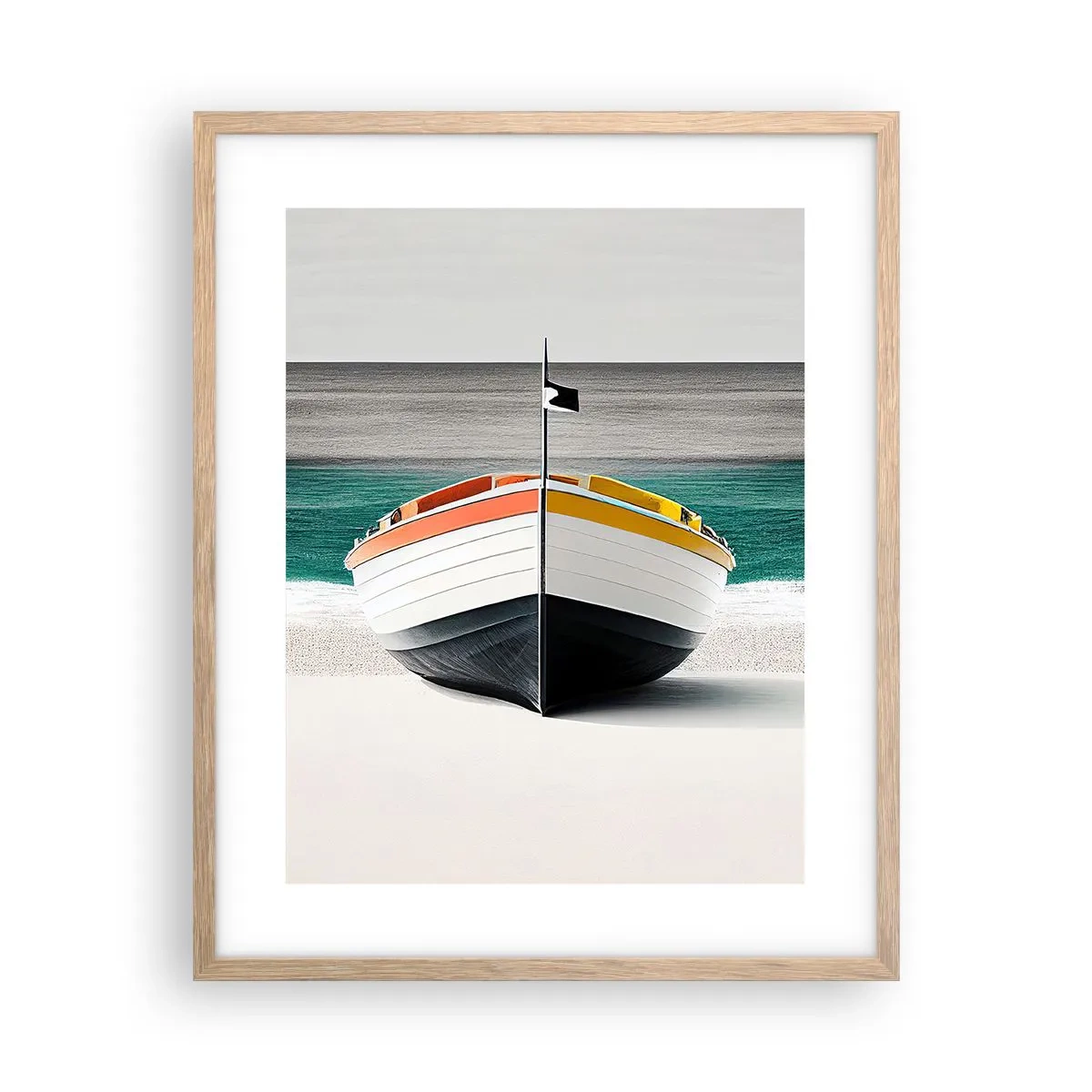 Plakát v rámu světlý dub - Na správném místě - 40x50 cm