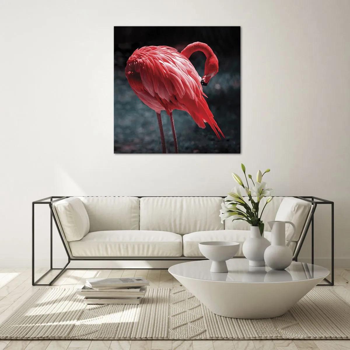 Obraz na skle - Karmínová báseň přírody - 40x40 cm