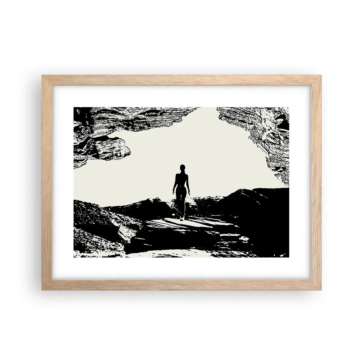 Plakát v rámu světlý dub - Nový pohled - 40x30 cm