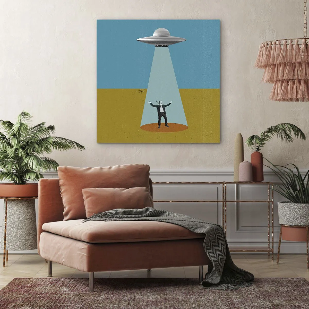 Obraz na plátně - Blízké setkání - 70x70 cm