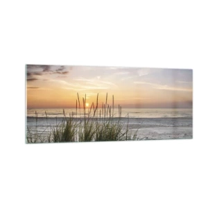 Obraz na skle - Podívej se, představ si a pociť - 100x40 cm