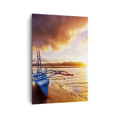 Obraz na plátně - Po celém dni se natáhnout na písku - 70x100 cm
