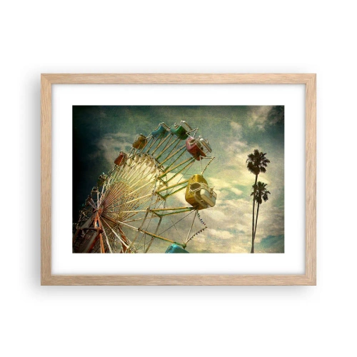 Plakát v rámu světlý dub - Bude, bude zábava… - 40x30 cm