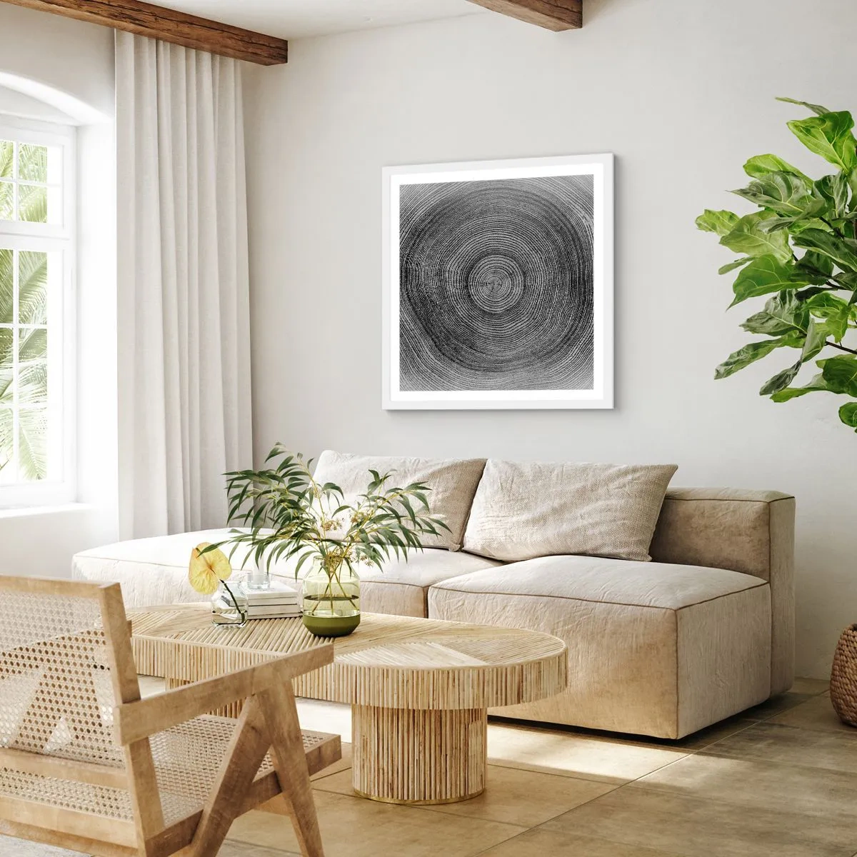 Plakát v bílém rámu - Znamení doby - 40x40 cm