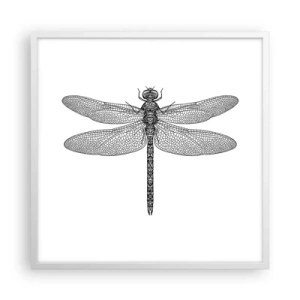 Plakát v bílém rámu - Přesnost přírody - 60x60 cm