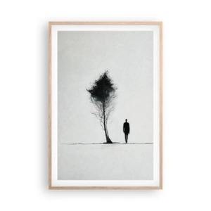 Plakát v rámu světlý dub - Všichni se touláme - 61x91 cm