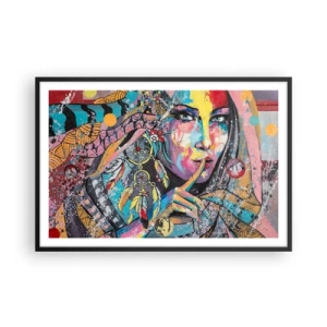 Plakát v černém rámu - Mlč, než pochopíš - 91x61 cm