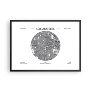 Plakát v černém rámu - Anatomie Los Angeles - 70x50 cm