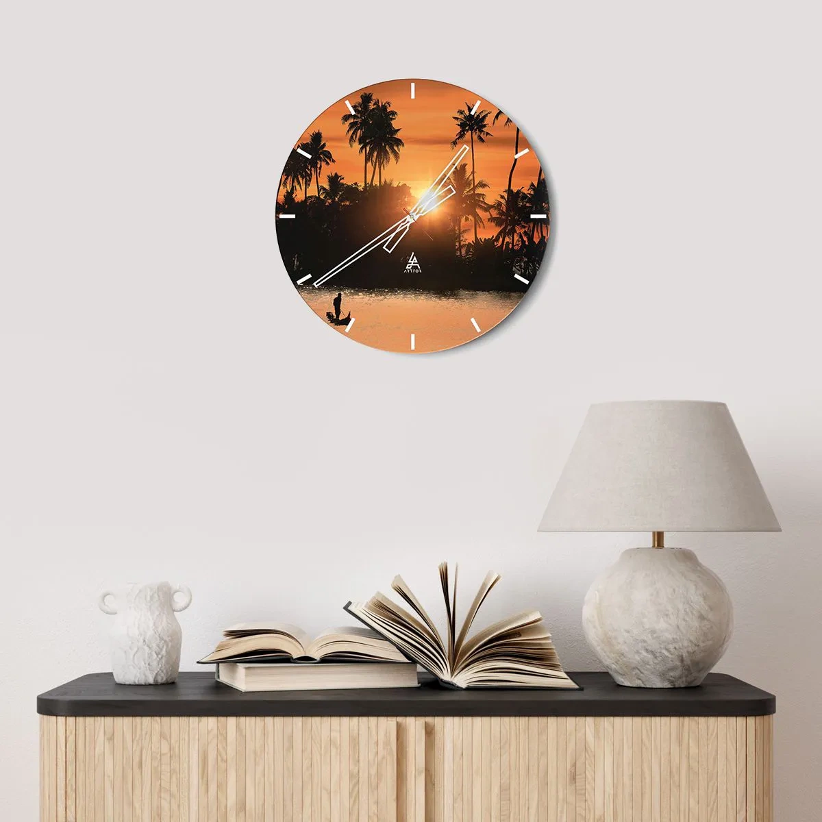 Nástěnné hodiny - Čas na odpočinek - 40x40 cm