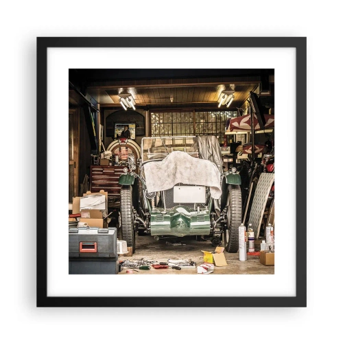 Plakát v černém rámu - Zpět do minulosti - 40x40 cm