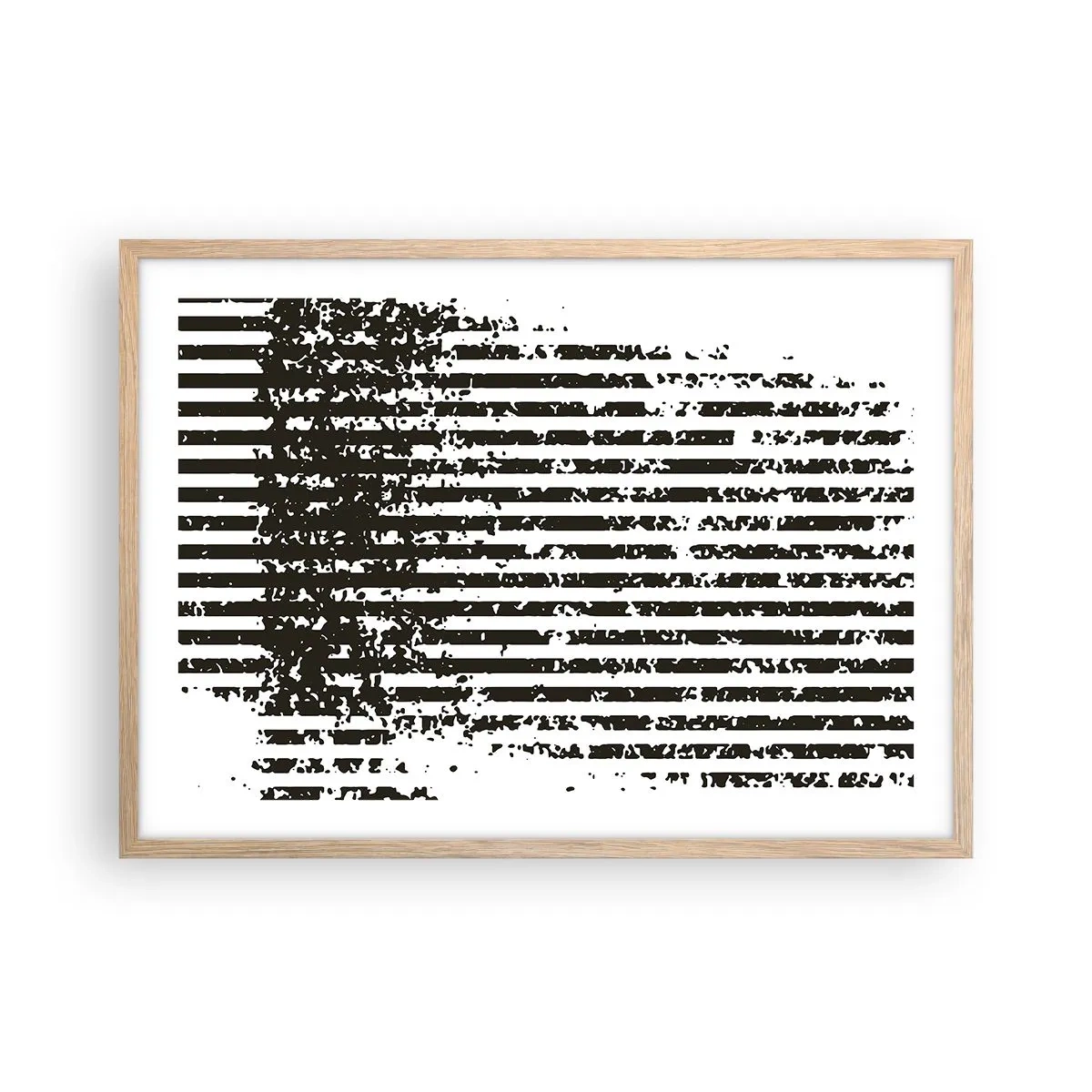 Plakát v rámu světlý dub - Rytmus a šum - 70x50 cm