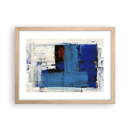 Plakát v rámu světlý dub - Tajemství modré - 40x30 cm
