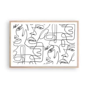 Plakát v rámu světlý dub - Ve spletených emocích - 91x61 cm