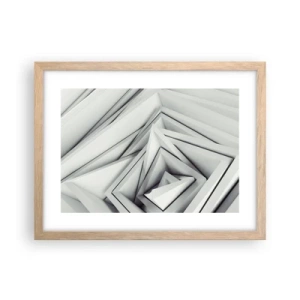 Plakát v rámu světlý dub - Symfonie ostrých úhlů - 40x30 cm