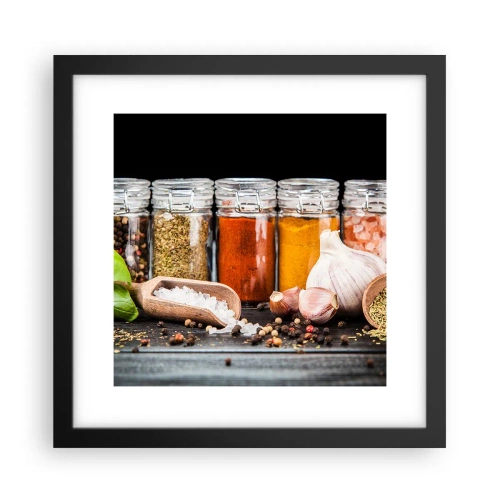 Plakát v černém rámu - Aby měl život chuť - 30x30 cm