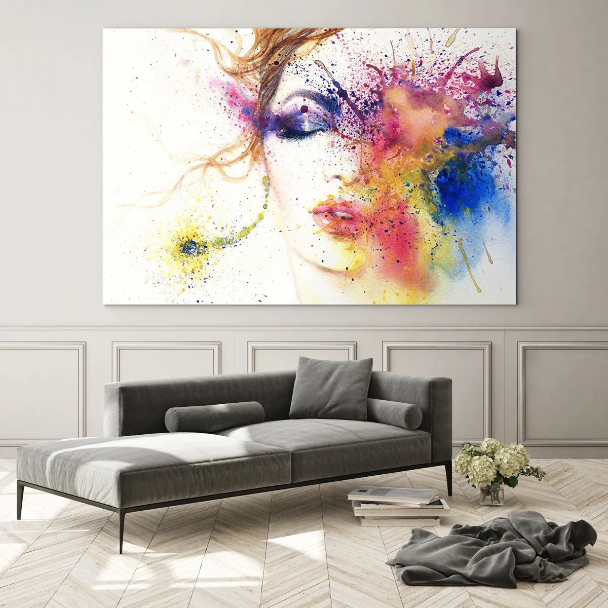 Obraz na skle - Duhová závrať - 120x80 cm