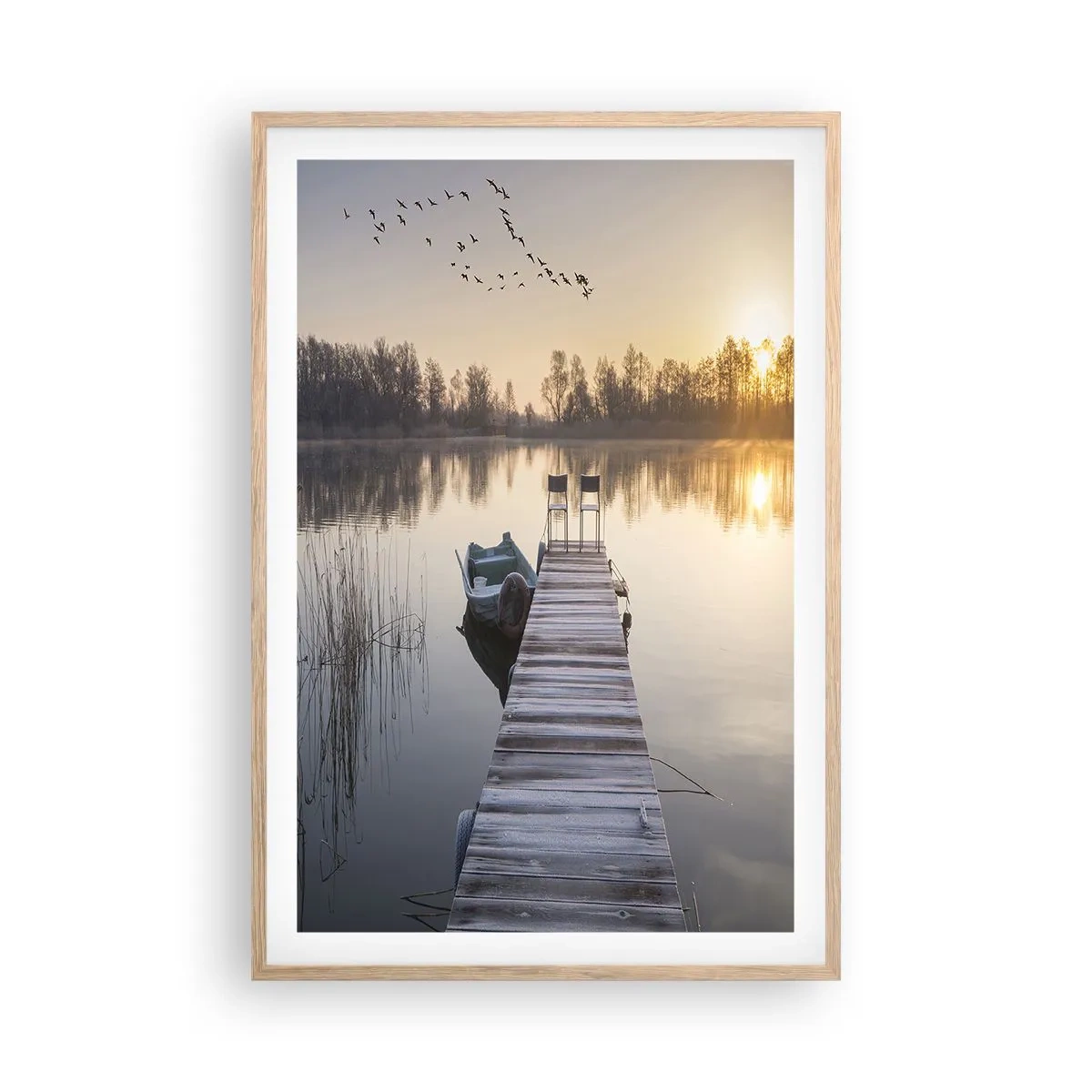 Plakát v rámu světlý dub - Časem se vrátím - 61x91 cm