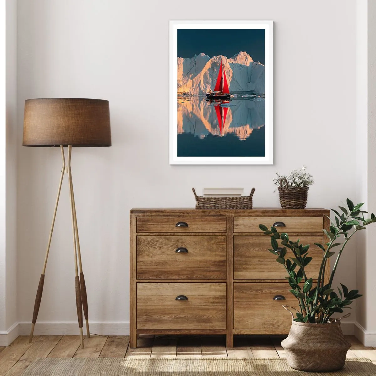 Plakát v bílém rámu - Na okraji světa - 30x40 cm