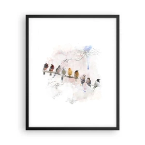 Plakát v černém rámu - Okřídlené setkání - 40x50 cm