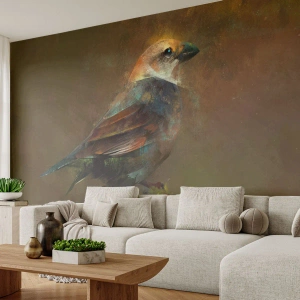 Fototapeta Premium Canvas - Vrabček, maličký ptáček - Abstrakce, Pták, Příroda - 450x315 cm
