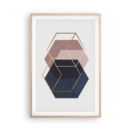 Plakát v rámu světlý dub - Síla jednoduchosti - 61x91 cm