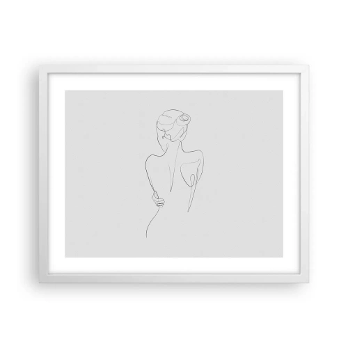 Plakát v bílém rámu - Hudba těla - 50x40 cm