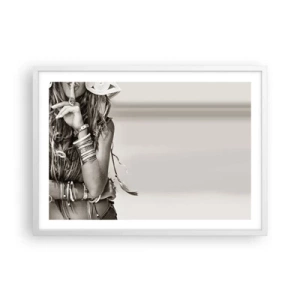 Plakát v bílém rámu - Jako dívka - 70x50 cm