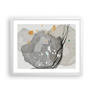 Plakát v bílém rámu - Organická kompozice - 50x40 cm