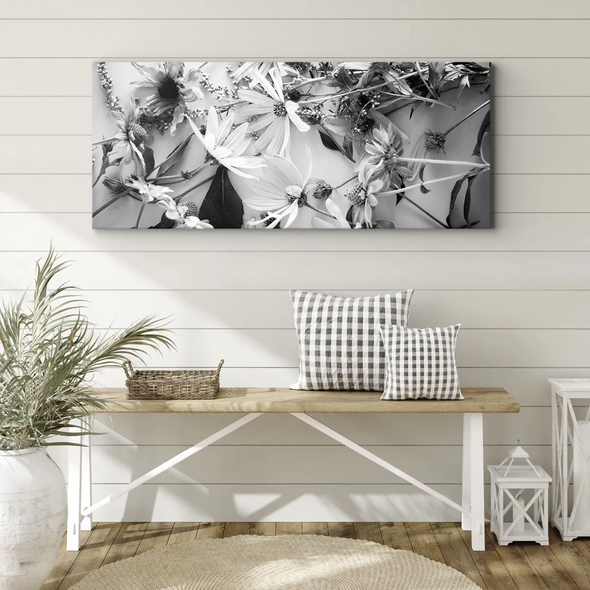 Obraz na plátně - Květiny bez kytice - 100x40 cm