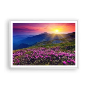 Plakát v bílém rámu - …A kolem voní kosodřevina a voní byliny - 100x70 cm