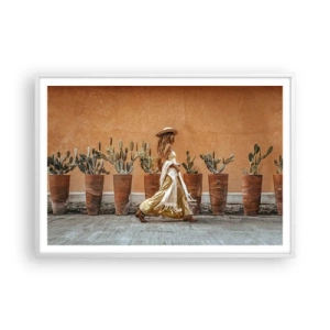 Plakát v bílém rámu - V hippie stylu - 100x70 cm
