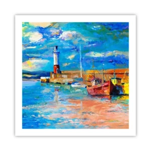 Plakát - Odpoledne v duhové zátoce - 60x60 cm