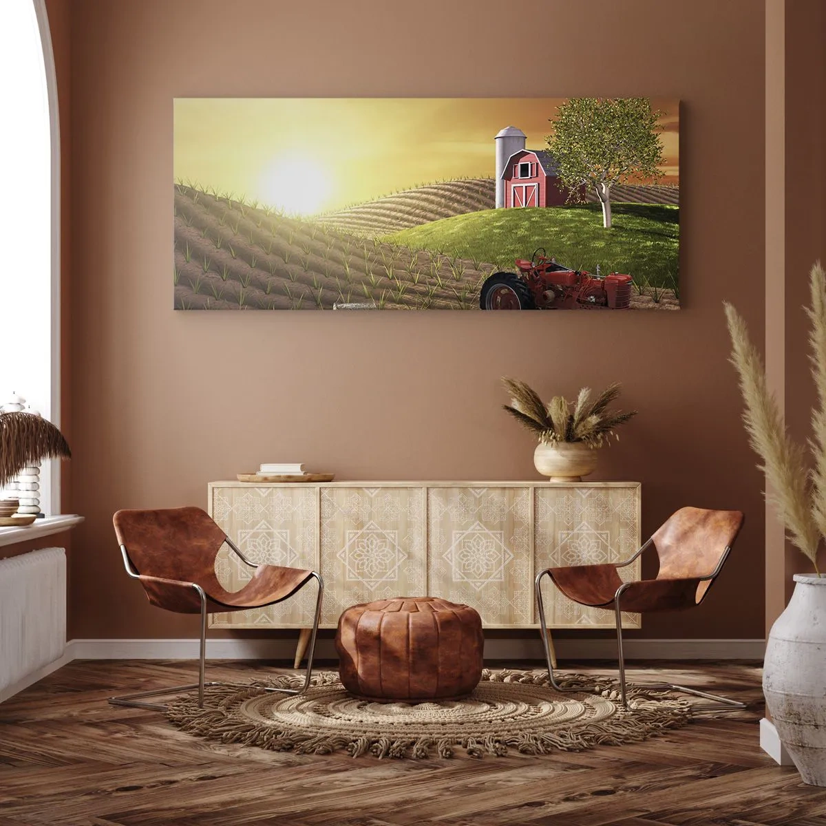 Obraz na plátně - Farma jako z pohádky - 100x40 cm