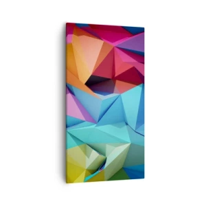 Obraz na plátně - Duhové origami - 55x100 cm