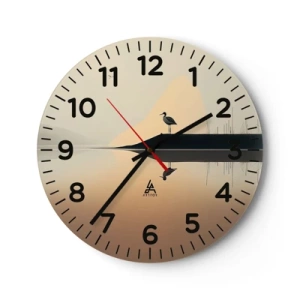 Nástěnné hodiny - Pán na jezeře - 30x30 cm