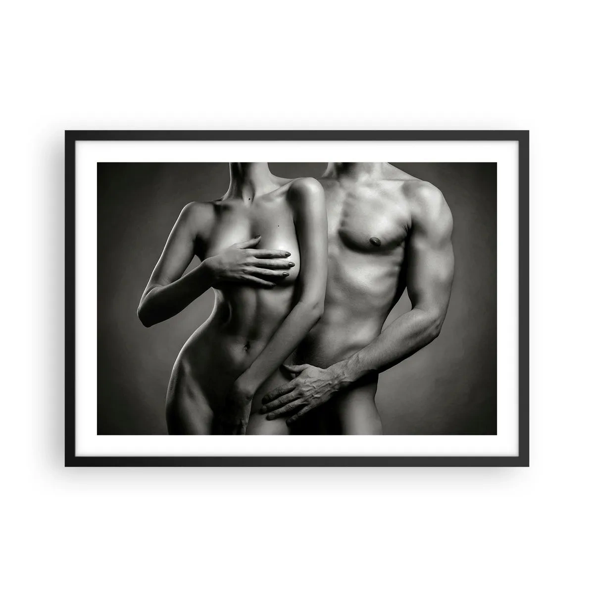 Plakát v černém rámu - Adam a Eva - 70x50 cm
