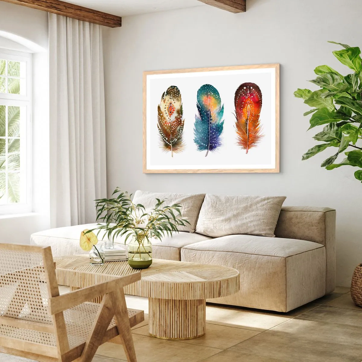 Plakát v rámu světlý dub - Rituály, obřady, tajemství - 91x61 cm