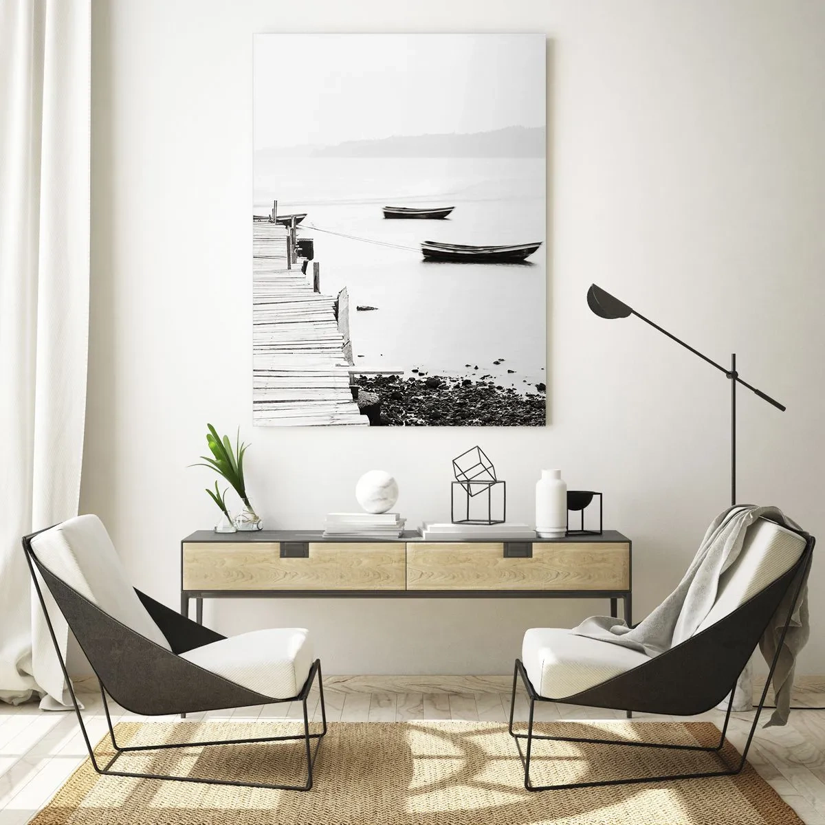 Obraz na skle - U tiché a čisté vody - 50x70 cm