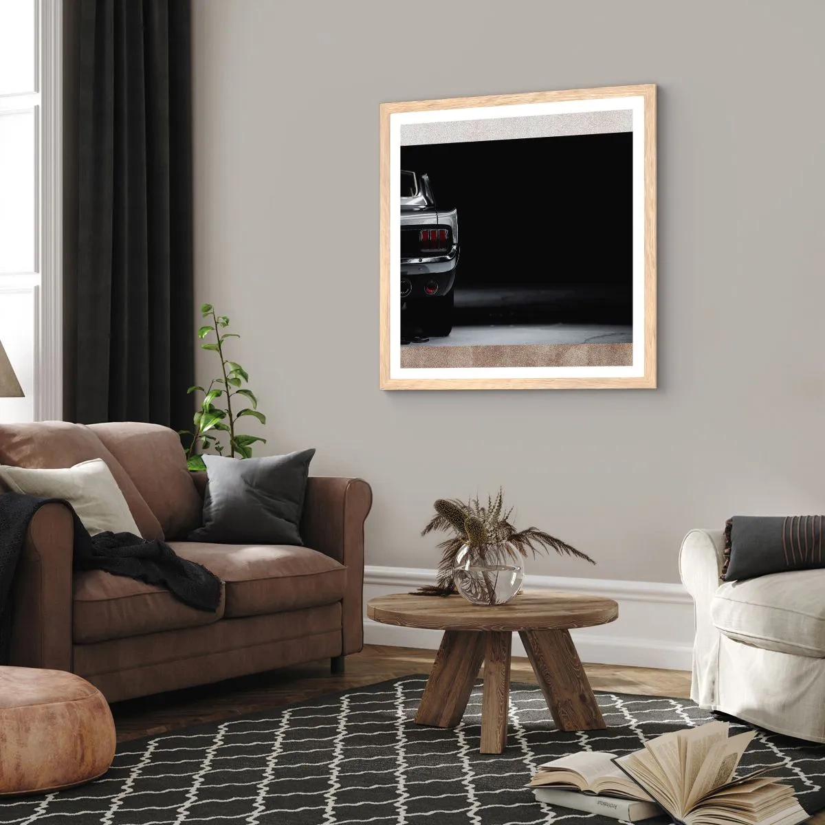 Plakát v rámu světlý dub - Kouzlo klasiky - 60x60 cm