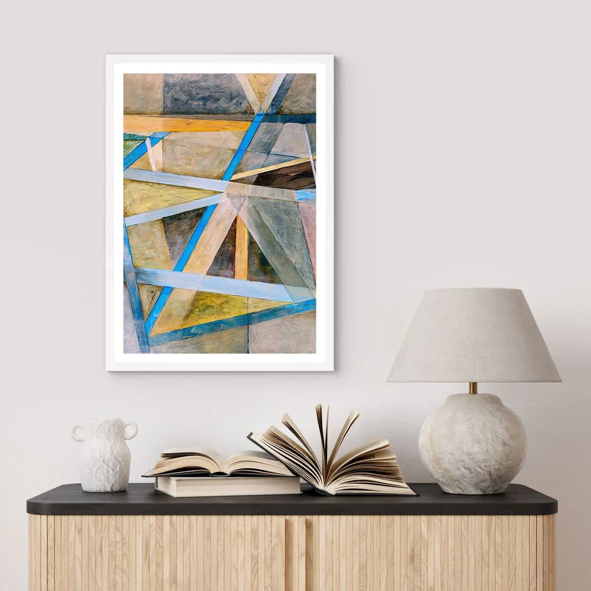 Plakát v bílém rámu - Přímo nebo diagonálně? - 50x70 cm
