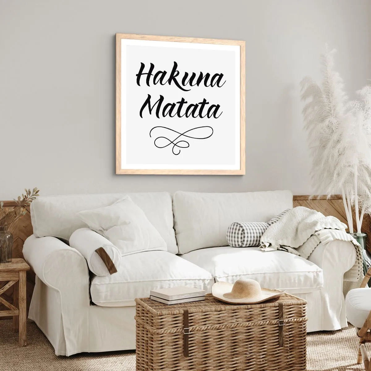 Plakát v rámu světlý dub - Nejlepší rada - 60x60 cm