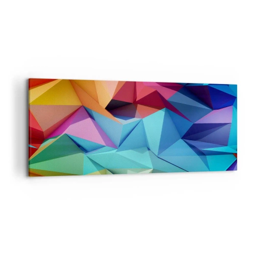 Obraz na plátně - Duhové origami - 120x50 cm
