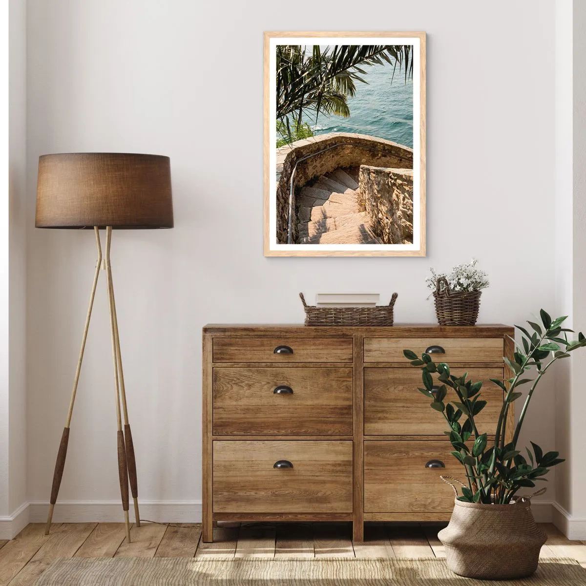 Plakát v rámu světlý dub - Pod italským sluncem - 61x91 cm