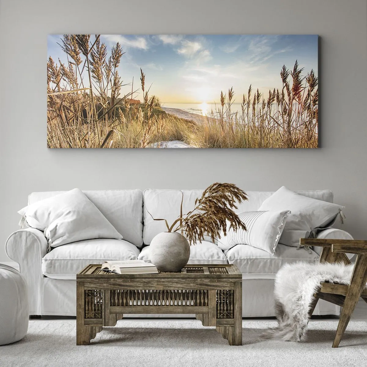 Obraz na plátně - Severní pláž - 100x40 cm