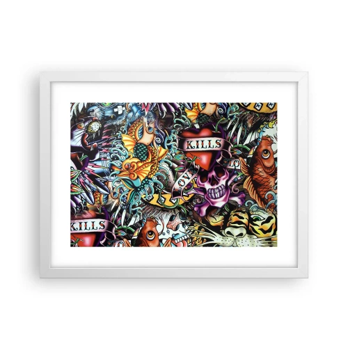 Plakát v bílém rámu - Sen tatéra - 40x30 cm