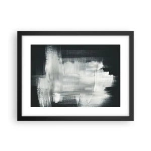 Plakát v černém rámu - Utkané svisle a vodorovně - 40x30 cm